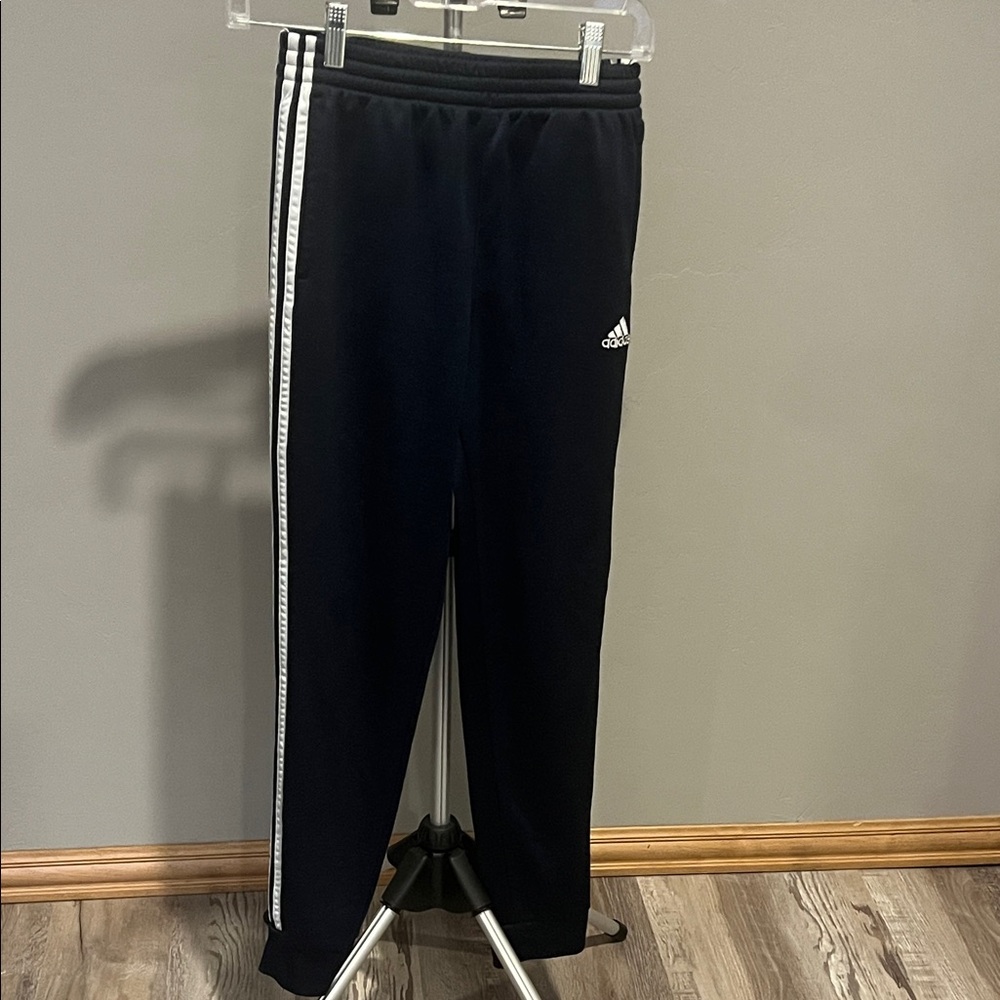 Adidas Kids Navy Joggers with White Stripes 14/16 (320)
